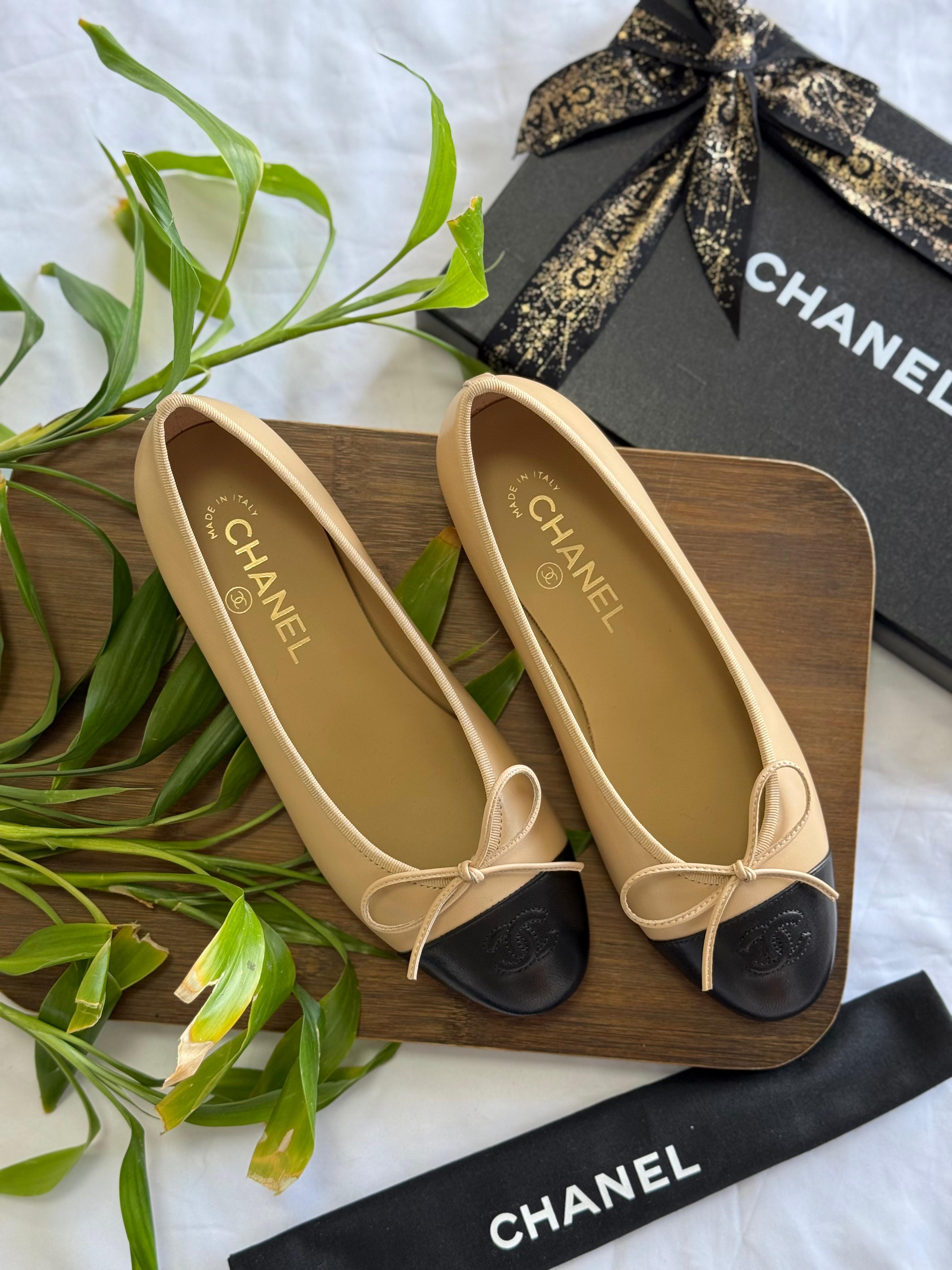Collection of Chanel Cap-Toe Ballerina Flats