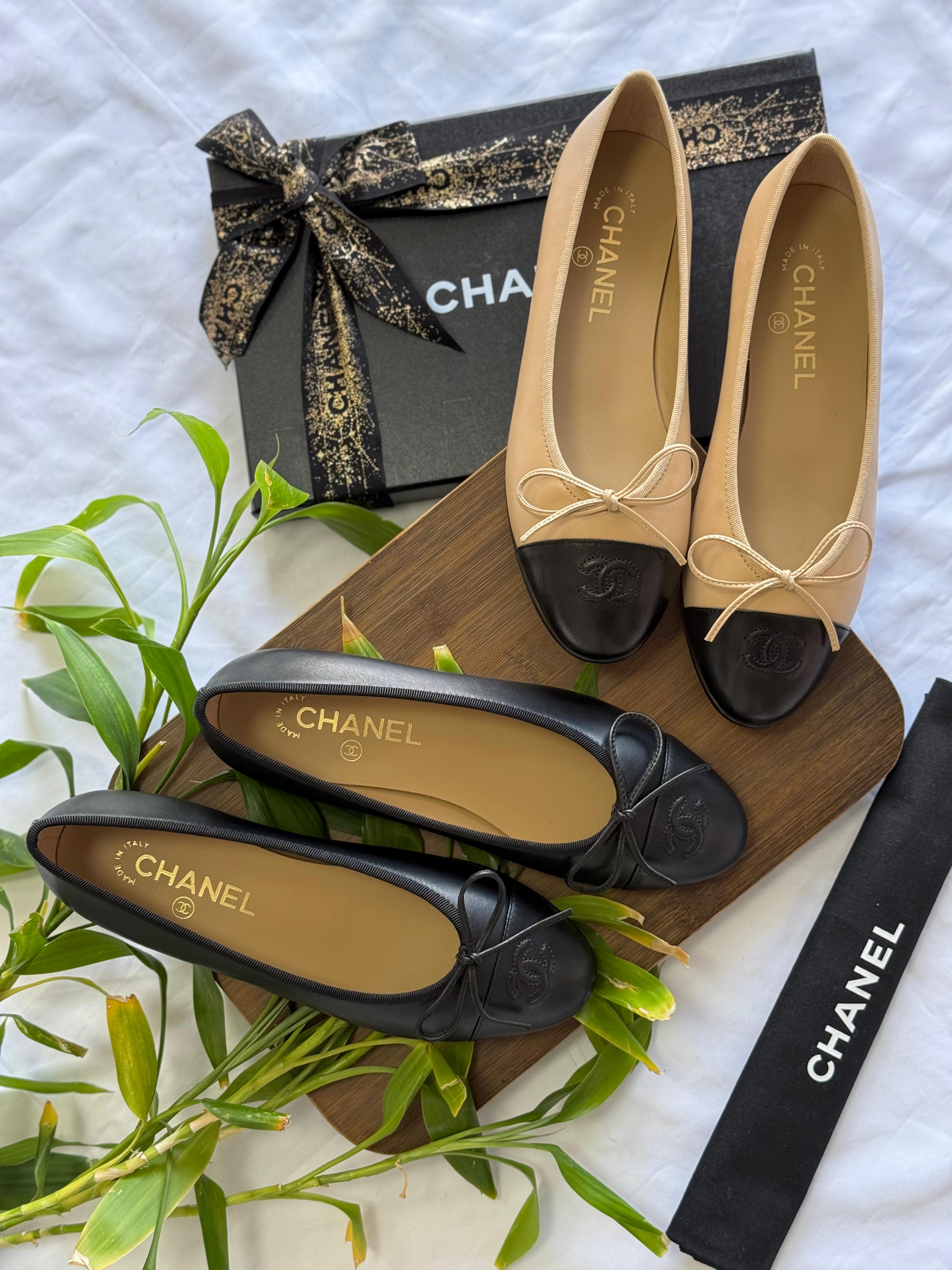 Collection of Chanel Cap-Toe Ballerina Flats